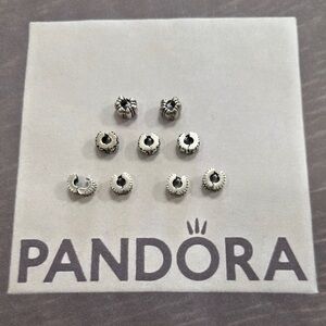 Set of Pandora Silver Charm Clips